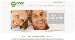 Desktop Screenshot of cookperiodontics.com