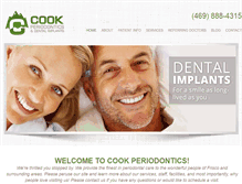 Tablet Screenshot of cookperiodontics.com